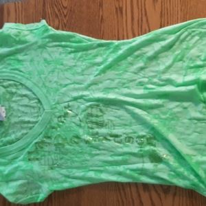 Harley Davidson Medium Lime green top
